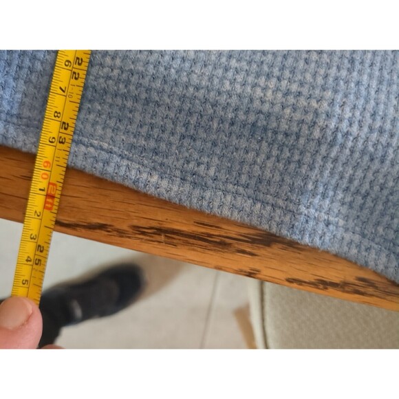 J. Jill Wearever Collection Top LG Blue Boat Neck Waffle Weave 3/4 Sleeve - Picture 9 of 12